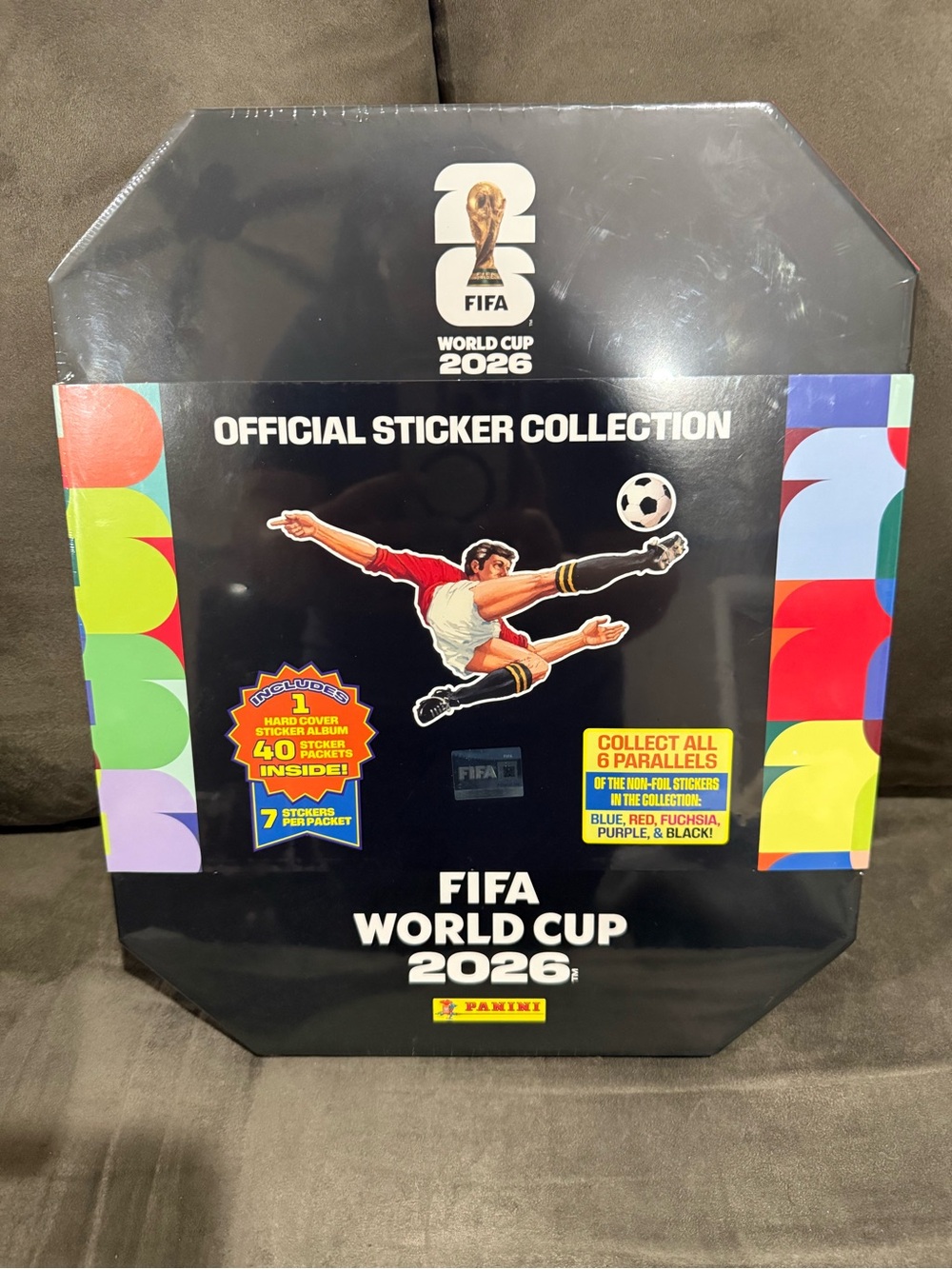 Panini FIFA World Cup 2026 Black Sticker Album with Colorful Side Panels